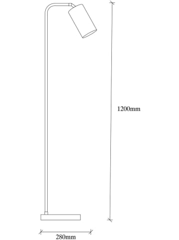 Opviq Lampa stojąca w kolorze czarnym - wys. 120 x Ø 28 cm