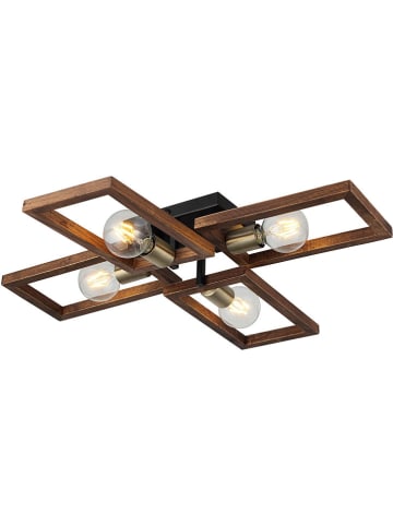 Opviq Plafonnière bruin/zwart - (B)70 x (H)11 cm