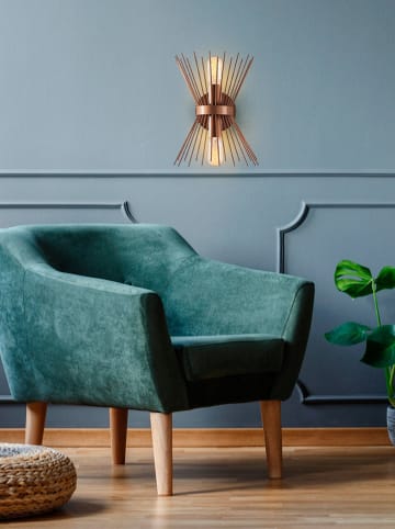 Opviq Wandlamp goudkleurig - (B)23 x (H)33 cm