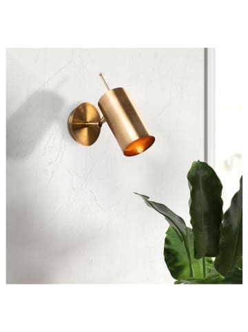 Opviq Wandlamp "Kem" goudkleurig - (B)9 x (H)23 cm