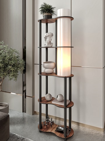 Opviq Staande lamp lichtbruin/zwart - (H)140 cm