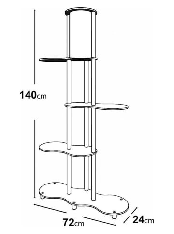 Opviq Lampa stojąca w kolorze czarno-jasnobrązowym - wys. 140 cm