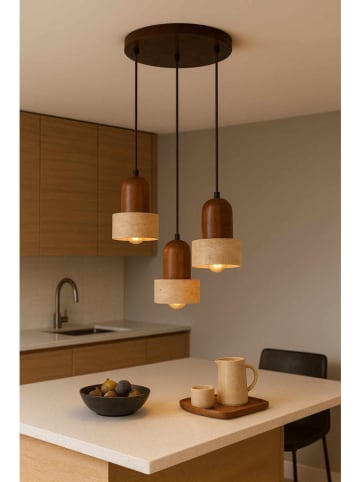 Opviq Hanglamp beige/bruin - (B)30 x (H)154 cm