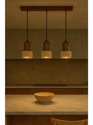 Opviq Hängeleuchte in Beige/ Braun - (B)60 x (H)154 cm