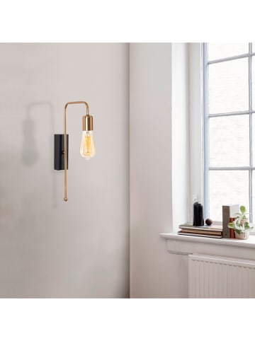 Opviq Wandlamp "Mum" zwart/goudkleurig - (B)22 x (H)42 cm