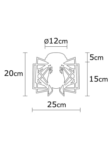 Opviq Deckenleuchte "Nemrut" in Schwarz - Ø 25 cm