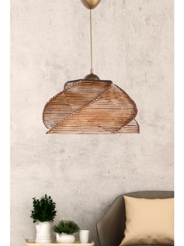 Opviq Hängeleuchte in Hellbraun - (H)65 x Ø 36 cm
