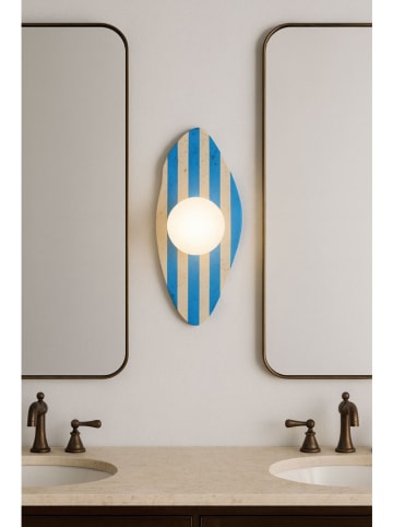 Opviq Wandleuchte in Beige/ Blau - (H)42 cm x Ø 10