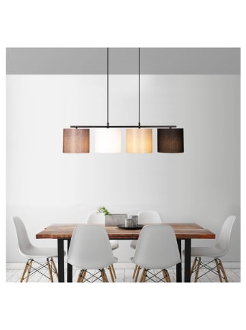 Opviq Hanglamp "Valiz" zwart/wit/beige - (B)110 x (D)25 cm