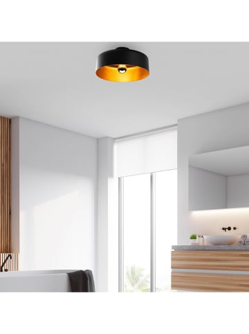 Opviq Plafonnière "Vesta" zwart/goudkleurig - Ø 35 cm