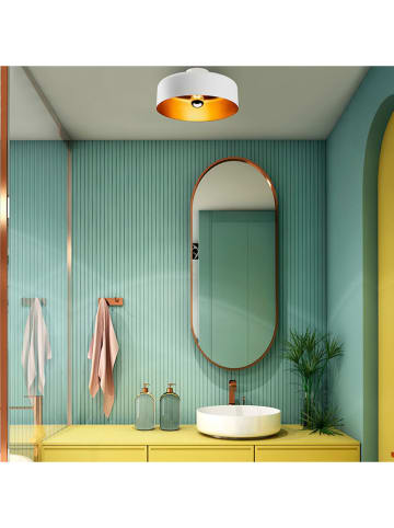 Opviq Hanglamp "Vesta" wit/goudkleurig - (H)18 x Ø 35 cm