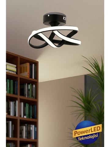 Opviq LED-Deckenleuchte in Schwarz - (H)20 cm x Ø 28