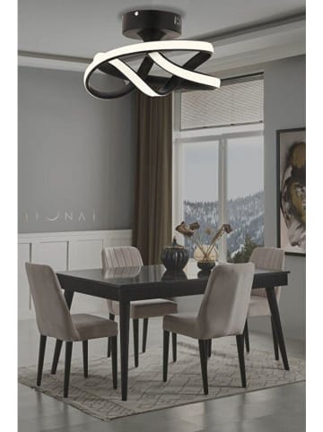 Opviq Ledplafonnière zwart - (H)20 x Ø 28 cm