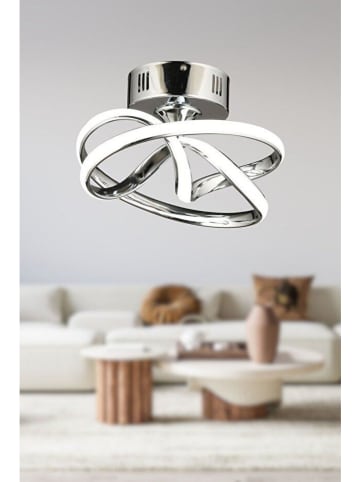 Opviq LED-Deckenleuchte in Silber - (H)20 cm x Ø 28