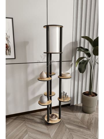 Opviq Staande lamp zwart/lichtbruin - (H)150 cm