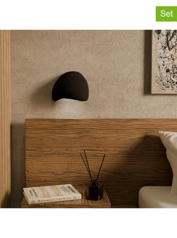 Opviq Lampy ścienne (2 szt.) w kolorze czarnym - 26 x 23 cm