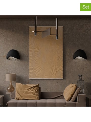 Opviq Lampy ścienne (2 szt.) w kolorze czarnym - 35 x 24 cm