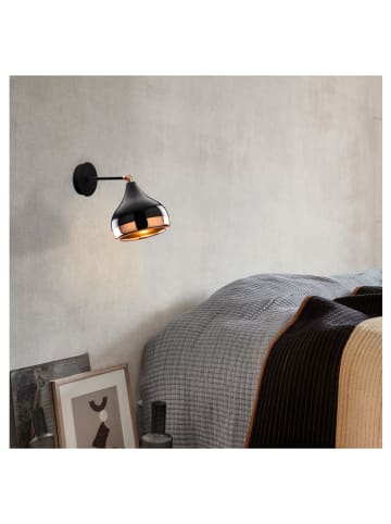 ABERTO DESIGN Wandlamp goudkleurig/zwart - (B)17 x (H)25 cm