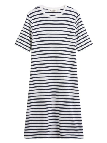 Marc O'Polo Kleid in Weiß/ Dunkelblau