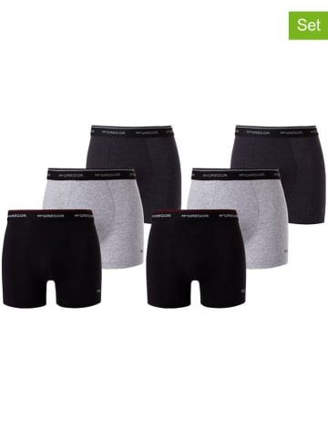 McGregor 6er-Set: Boxershorts in Schwarz/ Grau