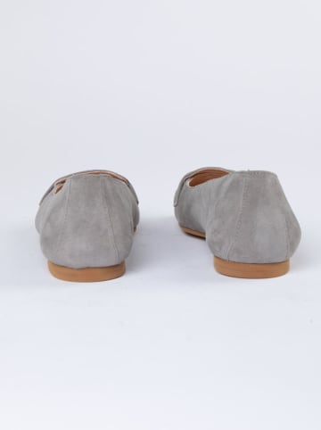 JOLANA & FENENA Leder-Slipper in Grau