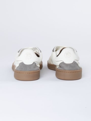 JOLANA & FENENA Leder-Sneakers in Weiß/ Grau