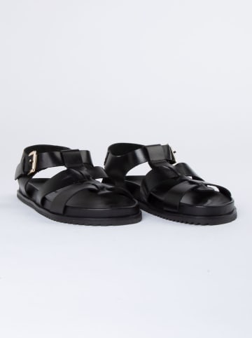 JOLANA & FENENA Leder-Sandalen in Schwarz
