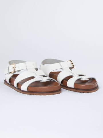 JOLANA & FENENA Leder-Sandalen in Weiß