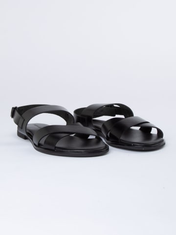JOLANA & FENENA Leder-Sandalen in Schwarz