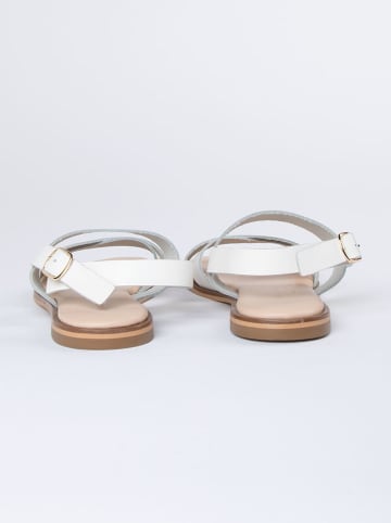 JOLANA & FENENA Leder-Sandalen in Weiß