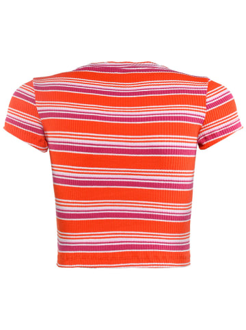 Blue Effect Shirt in Orange/ Lila