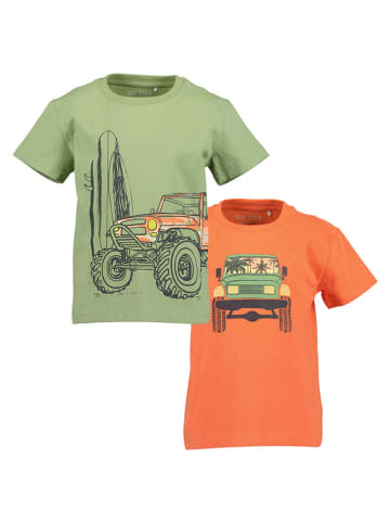 Blue Seven 2er Set: Shirts in Orange/ Khaki