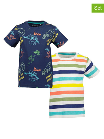 Blue Seven 2er Set: Shirts in Dunkelblau/ Bunt