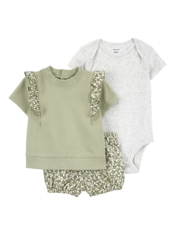 carter's 3tlg. Outfit in Khaki/ Grau