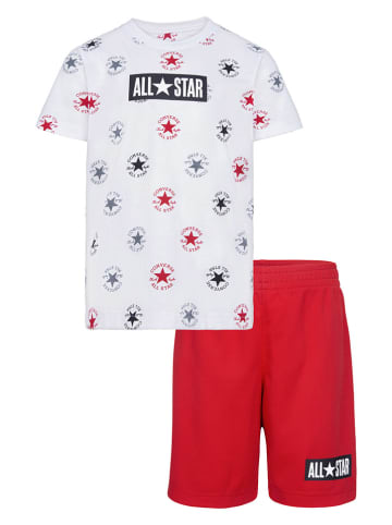 Converse 2tlg. Outfit in Rot/ Weiß