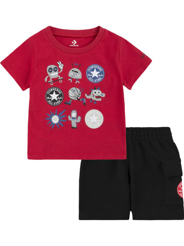 Converse 2tlg. Outfit in Rot/ Schwarz