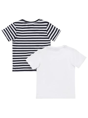 Dirkje 2er-Set: Shirts in Weiß/ Dunkelblau