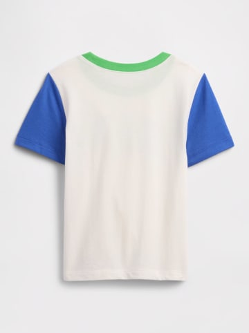 GAP Shirt in Weiß/ Dunkelblau/ Grün
