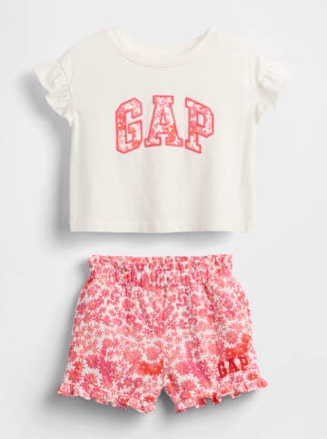 GAP 2tlg. Outfit in Weiß/ Rosa/ Rot