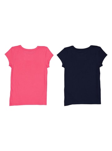 GAP 2er-Set: Shirts in Dunkelblau/ Pink