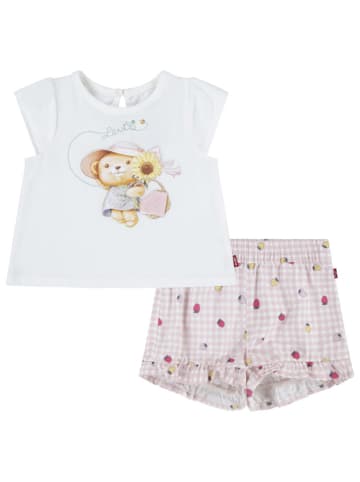Levi's Kids 2tlg. Outfit in Weiß/ Rosa