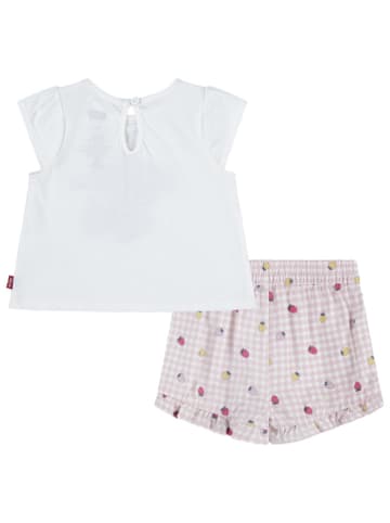 Levi's Kids 2tlg. Outfit in Weiß/ Rosa