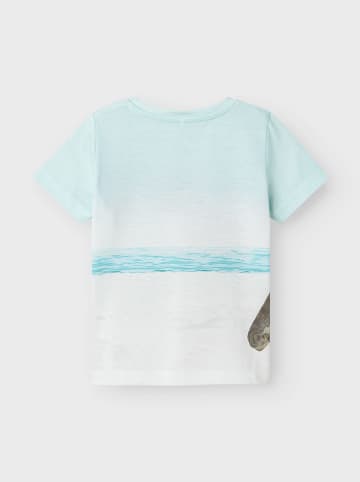 name it Shirt "Jako" in Hellblau/ Grün