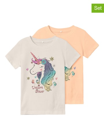 name it 2er-Set: Shirts in Beige/ Orange