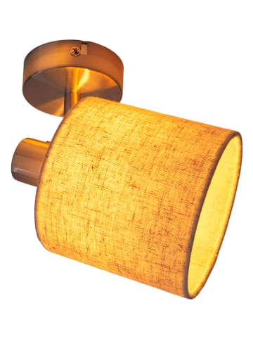 näve Plafonnière "Maron" zilverkleurig/beige - (B)17 x (H)19 x (D)12 cm