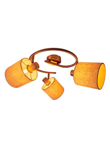 näve Plafonnière "Maron" zilverkleurig/beige - Ø 52 cm