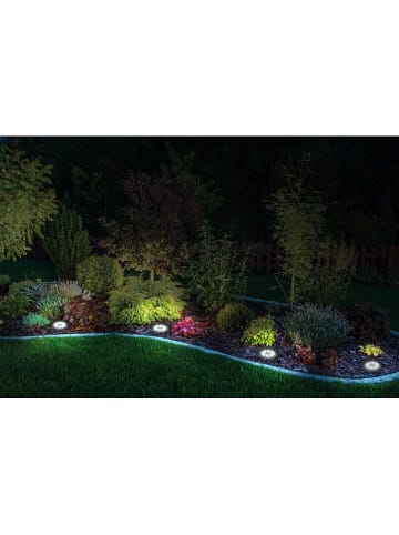 näve 6er-Set: LED-Solar-Gartenstecker "Kian" in Silber - (H)14 cm
