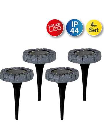 näve Solarne lampy ogrodowe LED (4 szt.) w kolorze szarym - wys. 12,5 cm