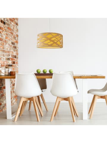 näve Lampa wisząca "Finja" w kolorze beżowym - Ø 40 cm