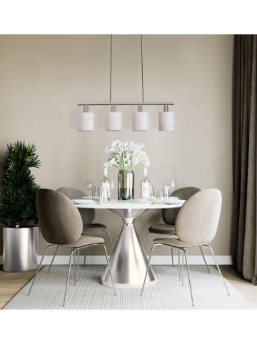 näve Hängeleuchte "Maron" in Silber/ Weiß - (B)71 x (H)140 x (T)12 cm